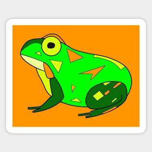 Bright Green Pobblebonk Frog Sticker